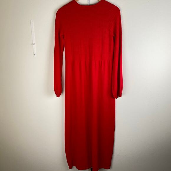 Tuckernuck Lennox Dress Size M Red Sweater Maxi Long Sleeve Pomander Place - Picture 7 of 13